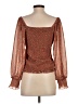 Promesa U.S.A. 100% Polyester Brown Long Sleeve Blouse Size S - photo 2