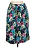 Assorted Brands 100% Rayon Floral Blue Casual Skirt Size 9 - 10 - photo 1