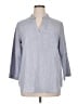 Emery Rose 100% Polyester Gray 3/4 Sleeve Blouse Size XL - photo 1