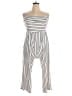 Assorted Brands Stripes White Jumpsuit Size 2X - photo 1