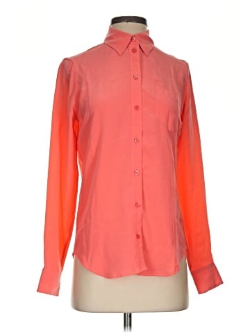 Equipment Long Sleeve Silk Top (view 1)