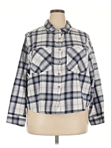 Wallflower Long Sleeve Button-Down Shirt (view 1)