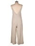 Shinestar Solid Tan Jumpsuit Size S - photo 2
