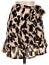 Princess Polly 100% Polyester Animal Print Brown Casual Skirt Size 2 - photo 1