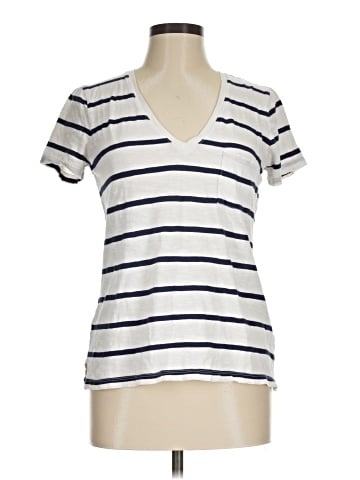 Madewell Whisper Cotton V-Neck Pocket Tee in Creston Stripe (view 1)