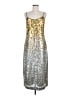 J.Crew Collection 100% Polyester Metallic Silver Cocktail Dress Size 8 - photo 1