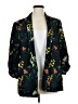 Chico's 100% Polyester Floral Teal Blazer Size XL (3) - photo 1