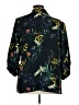 Chico's 100% Polyester Floral Teal Blazer Size XL (3) - photo 2