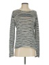 Anne Klein II 100% Silk Stripes Blue Gray Silk Pullover Sweater Size S - photo 1