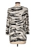 JM Collection Silver 3/4 Sleeve Top Size L - photo 2
