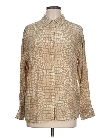 J. McLaughlin Long Sleeve Silk Top (view 1)