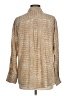 J. McLaughlin 100% Silk Animal Print Tan Long Sleeve Silk Top Size L - photo 2