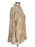 J. McLaughlin 100% Silk Animal Print Tan Long Sleeve Silk Top Size L - photo 4