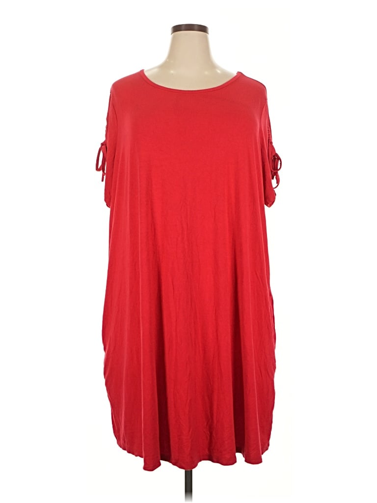 Pre-owned Terra & Sky Casual Dress In Red