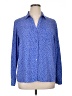 The Limited 100% Polyester Print Blue Long Sleeve Blouse Size XL - photo 1
