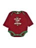 Carter's 100% Cotton Burgundy Long Sleeve Onesie 0-3 MO / 3 MO - photo 1