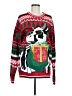 Holiday Time 100% Acrylic Print Red Pullover Sweater Size M - photo 1