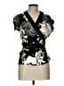 BCBGMAXAZRIA Black Short Sleeve Blouse Size L - photo 1