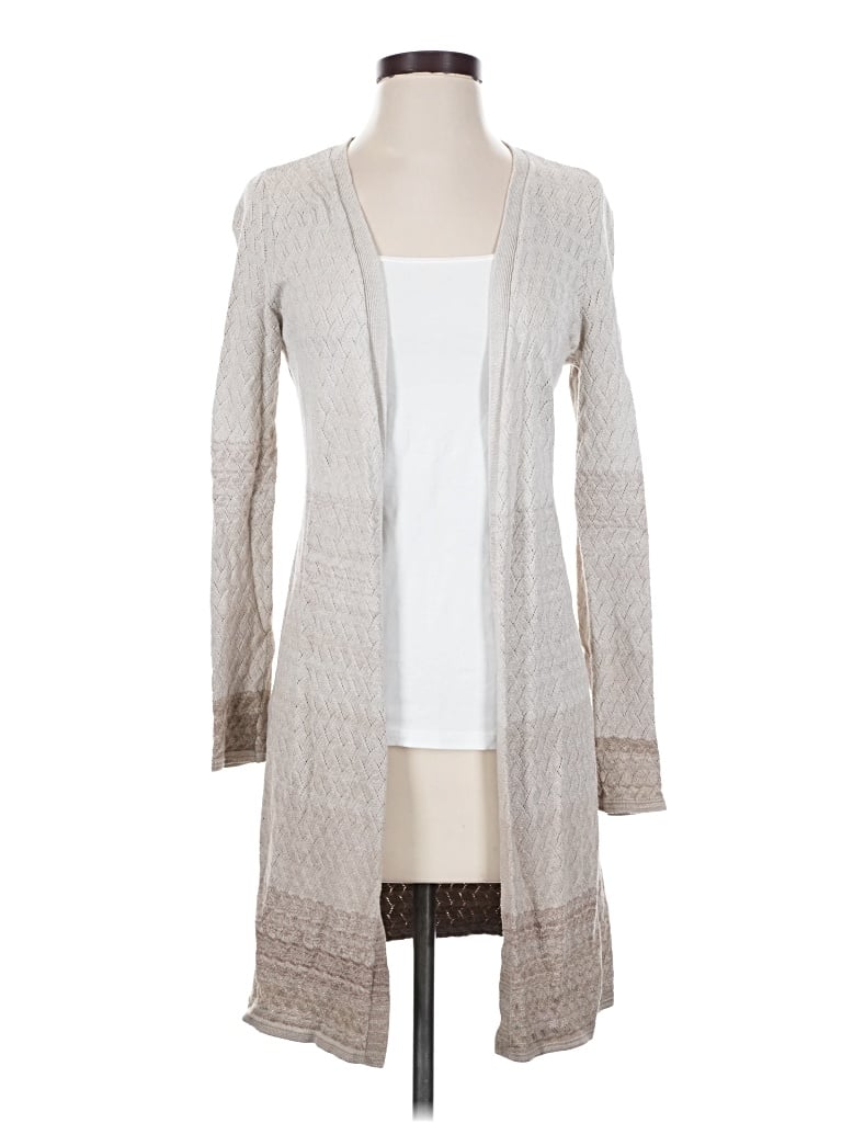 Pre-owned White House Black Market Cardigan Sweater In Tan