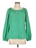 Ninety Green 3/4 Sleeve Blouse Size L - photo 1