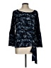MICHAEL Michael Kors Blue 3/4 Sleeve Blouse Size L - photo 1