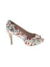 Liz Claiborne Floral White Ivory Heels Size 6 1/2 - photo 1