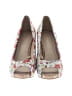 Liz Claiborne Floral White Ivory Heels Size 6 1/2 - photo 2