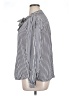 Gap 100% Rayon Stripes Silver Long Sleeve Blouse Size XL - photo 5