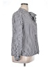 Gap 100% Rayon Stripes Silver Long Sleeve Blouse Size XL - photo 4