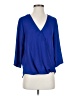 Gibson 100% Polyester Blue 3/4 Sleeve Blouse Size XS - photo 1