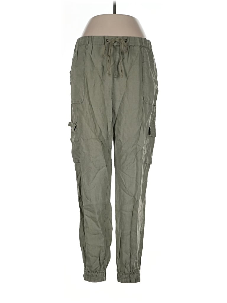Pre-owned Nicole Miller Linen Pants In Green