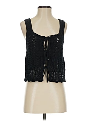Madewell Pointelle-Stitch Tie-Front Sweater Tank (view 1)