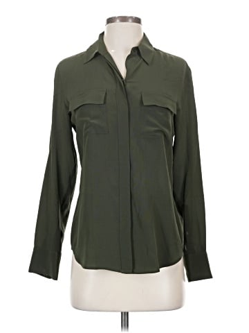 Madewell Long Sleeve Silk Top (view 1)