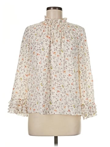 Rebecca Taylor Long Sleeve Silk Top (view 1)