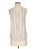 Express Stripes Ivory Sleeveless Blouse Size S - photo 1