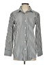 Siliteelon Stripes Silver Long Sleeve Button-Down Shirt Size XS - photo 1