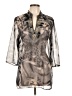 Grace Elements 100% Polyester Silver 3/4 Sleeve Blouse Size L - photo 1