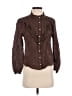 Zara Tweed Brown Long Sleeve Blouse Size S - photo 1