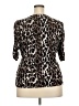Style&Co Animal Print Brown Short Sleeve Blouse Size 2X - photo 2