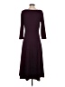 Lands' End Solid Burgundy Casual Dress Size XS - photo 2