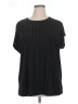 Torrid Stripes Black Short Sleeve Top Size 1X Plus (1) - photo 1