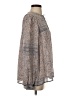 Ulla Johnson 100% Silk Gray Long Sleeve Silk Top Size 4 - photo 4
