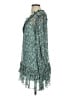 Cleobella Floral Teal 3/4 Sleeve Blouse Size S - photo 5