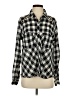 Free People Checkered-gingham Black Long Sleeve Blouse Size S - photo 1