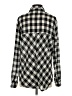 Free People Checkered-gingham Black Long Sleeve Blouse Size S - photo 2