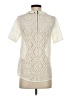 Banana Republic 100% Polyester Ivory Short Sleeve Top Size S - photo 2