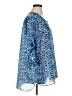Clara Sun Woo 100% Polyester Animal Print Blue 3/4 Sleeve Blouse Size XL - photo 4