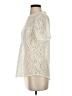 Banana Republic 100% Polyester Ivory Short Sleeve Top Size S - photo 5