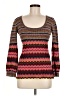Free People Chevron-herringbone Brown Red Pullover Sweater Size M - photo 1