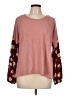 Discreet 100% Polyester Burgundy Long Sleeve Blouse Size L - photo 1